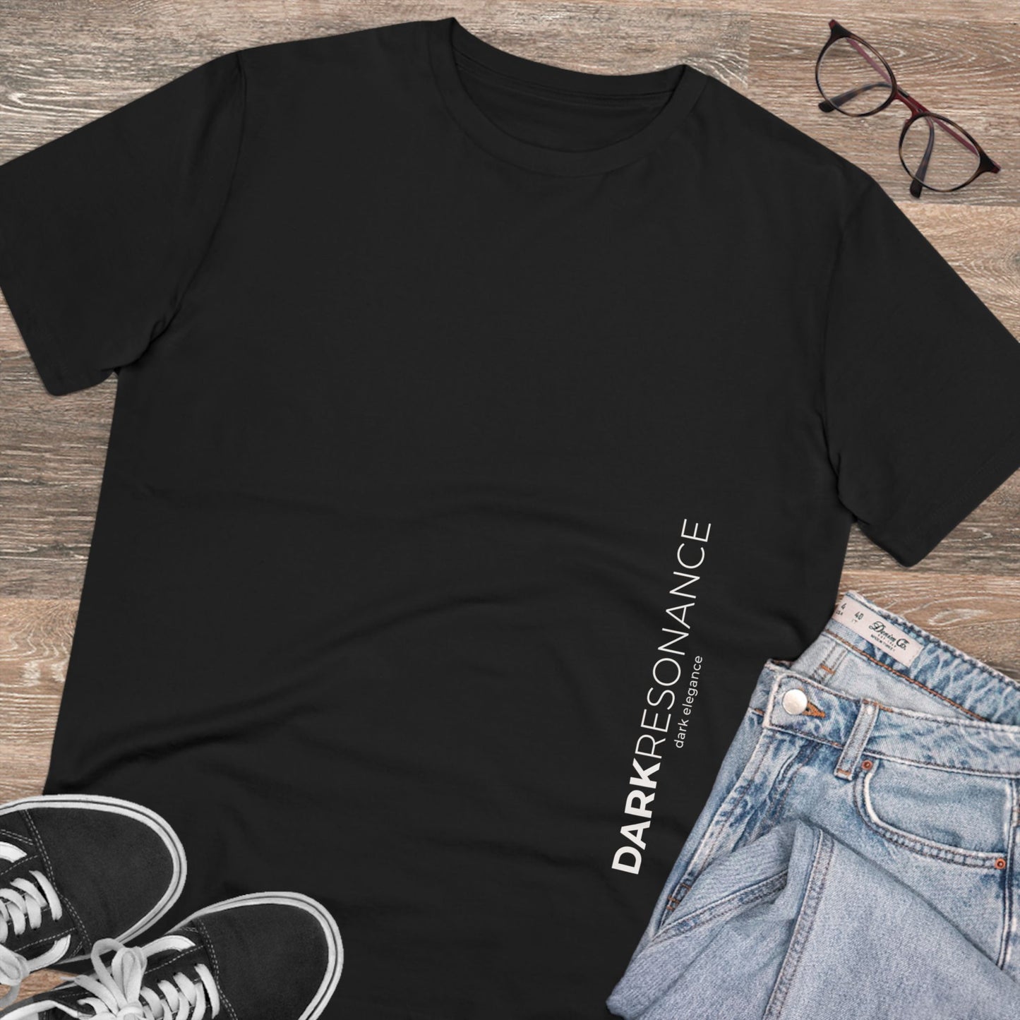 Dark elegance t-shirt  - DR logo - Organic Creator - Unisex